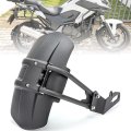 Motorcycle Rear Mudguard Black Abs Stainless Steel Universal Fit For Convex Flat Fork 12-18inch Tires 