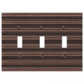 Amerelle Chemal Aged Bronze Cast 3 Toggle Wallplate 