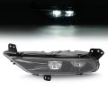 Hecasa Left Fog Light Led For 2015-2024 Chrysler 300 Replacement Ch2592154 68294009aa Front Bumper Lamp Clear Lens Black 