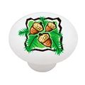Acorn Branch Decorative High Gloss Ceramic Drawer Knob 