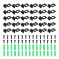 30pcs 5mm 3 16 One Hole Pipe Strap Rigid U Brackets Conduit Clamp Heavy Duty Carbon Steel Clip With Self-tapping Screws And 