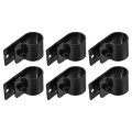 6 Sets End Rail Clamps 1 8 Inch Pipe Fitting Chain Link Fence Clamp Fit For 1 1 28mm Od With Screw And Nuts Black Total Size 62 