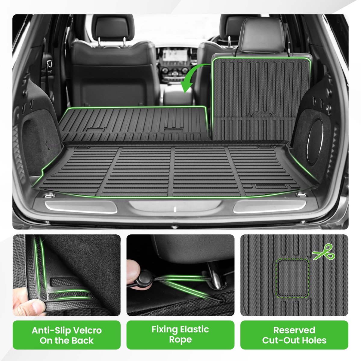 Cargo Liner For Jeep Grand Cherokee 2011 2021 All Weather Heavy Duty Tpe Trunk Mat Waterproof Scratch Resistant Mats Car