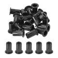 20pcs Rivet Nuts Flat Head 10-24 Carbon Steel Threaded Insert Knurled Body