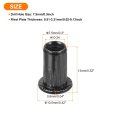 20pcs Rivet Nuts Flat Head 10-24 Carbon Steel Threaded Insert Knurled Body