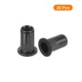 20pcs Rivet Nuts Flat Head 10-24 Carbon Steel Threaded Insert Knurled Body