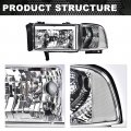 G-plus Led Headlights Compatible With 1994-2001 Dodge Ram 1500 1994-2002 2500 3500 Not Fit For Sport Model Van Models Driver