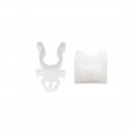 Uxcell 30pcs White Plastic Rivets Hood Prop Rod Clip Support Clamp Holder 9mm Replacement For Car