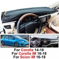 Xukey Dashboard Cover For Toyota Corolla Im Auris E180 Scion 2014 2015 2016 2017 2018 Dash Mat Carpet