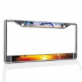Fastasticdeals Metal Insert License Plate Frame Jumping Dolphins L Red Sunset On Sea Ocean Beach Weatherproof Car Accessories 