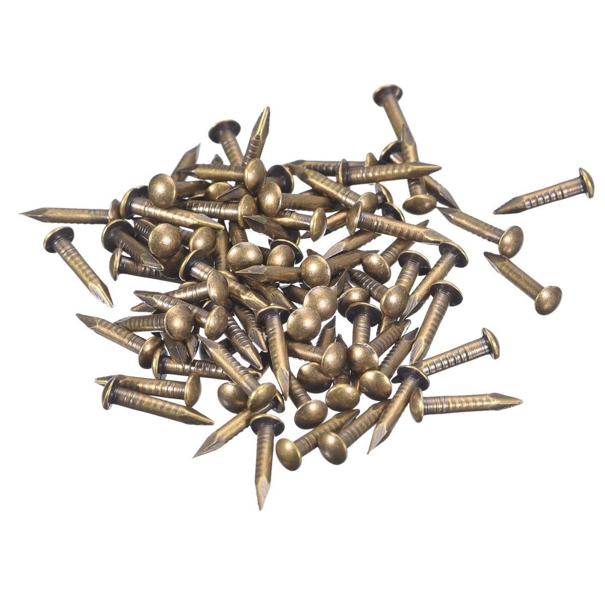 70pcs Small Tiny Nails 1 5x10mm Dxl Brass Hardware Round Head Nail For Wooden Diy Projects Decorative Boxes Household Bronze