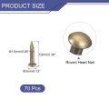 70pcs Small Tiny Nails 1 5x10mm Dxl Brass Hardware Round Head Nail For Wooden Diy Projects Decorative Boxes Household Bronze