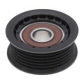 Idler Pulley For Saturn Ion 2004 2005 2006 2007 Driver Side Lower And Upper Thermoplastic Black V Ribbed Grooved 1 04 In Width 