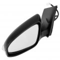 Black Driver Side View Mirror Smooth With Power Adjustment Folding Heated Turn Signal Compatible For 2017-2018 Toyota Corolla