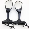 Gloss Black Integrated Led Turn Signal Side Mirrors For Suzuki Gsxr 600 750 1000 1100 Hayabusa Gsf 600s 1200 1200s Bandit 