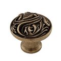 Vicenza Designs K1113p Liscio Small Base Knob Large Antique Brass 