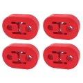 4 Pack Red Heavy Duty Rubber Exhaust Tail Pipe Mount Bracket Hanger Bushing Insulator Anti-abrasive And Anti High Temperature 