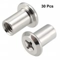 Uxcell M6x12mm Phillips Head Insert Nut Screw Post Sleeve For Furniture 30pcs