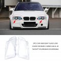 Car Headlight Lenses 2pcs Left Right Clear Lens Cover For 3 Series E46 01-05 Facelift 63126924043 63126924044
