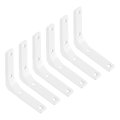 6pcs Floating Shelf Brackets 4 X Inch Heavy Duty Wall Supports Steel Joint Angle For Wood Shelves Cabinets Countertop Support 