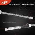 A-premium Rear Driver And Passenger Side Parking Brake Cable Assembly Compatible With Mazda Models 2 2011 2012 2013 2014 2-pc
