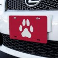 Graphics More Paw Print Dog Cat White On Black Novelty Metal Vanity Tag License Plate