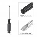 Uxcell Mini Slotted Screwdriver 2 5mm Flat Head With Black Handle For Small Appliances 5 Pcs