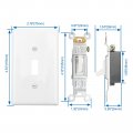 Baomain 15 Amp Toggle Light Switch Single Pole Residential Grade On Off Electrical Wall Glossy White Ul Listed 10 Pack With