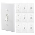 Baomain 15 Amp Toggle Light Switch Single Pole Residential Grade On Off Electrical Wall Glossy White Ul Listed 10 Pack With