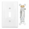Baomain 15 Amp Toggle Light Switch Single Pole Residential Grade On Off Electrical Wall Glossy White Ul Listed 10 Pack With
