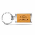 Ipick Image Made For Ford F-150 Laser Engraved Maple Wood Chrome Metal Trim Key Chain
