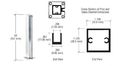 C R Laurence D990ba18e Crl Brite Anodized 18 End Design Series Partition Post 
