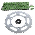 Chain Sprocket Set For Kawasaki Kx250f 250 F 2006-2010 Green 13 50 114l