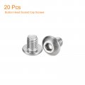 Uxcell 10-32x1 4 Button Head Socket Cap Screws 20pcs 304 Stainless Steel Fasteners Hex Bolts Full Thread Drive