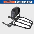 Motorcycle Backrest Sissy Bar W Pad And Luggage Rack Replacement For Cmx500 Cmx300 2017-2022 Black