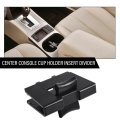 Black Center Console Cup Holder Insert Divider For Su Baru Outback Legacy 2010-2014 Will Not Fit On Manual Transmission Models