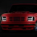 6pcs Black Housing Smoked Lens Led Tube Drl Headlight Bumper Lamps Compatible With Ford F150 F250 F350 Bronco 92-96