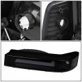 6pcs Black Housing Smoked Lens Led Tube Drl Headlight Bumper Lamps Compatible With Ford F150 F250 F350 Bronco 92-96