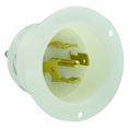 Leviton 2815 30amp 120 208 Volt- 3py Flanged Inlet Locking Receptacle Industrial Grade Grounding White 
