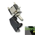 Hotsystem New Green Led Light Carbon Fiber Car Automotive Illuminated Toggle Spst On Off Switch Button