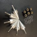 Httmt Mt218-002a- Universal Silver Motorcycle Spike Bolts With Mounting Parts Compatible Windscreen Fairings License Plate