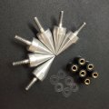 Httmt Mt218-002a- Universal Silver Motorcycle Spike Bolts With Mounting Parts Compatible Windscreen Fairings License Plate