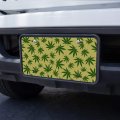 Marijuana Pot Weed Leaf Pattern Novelty Metal Vanity Tag License Plate