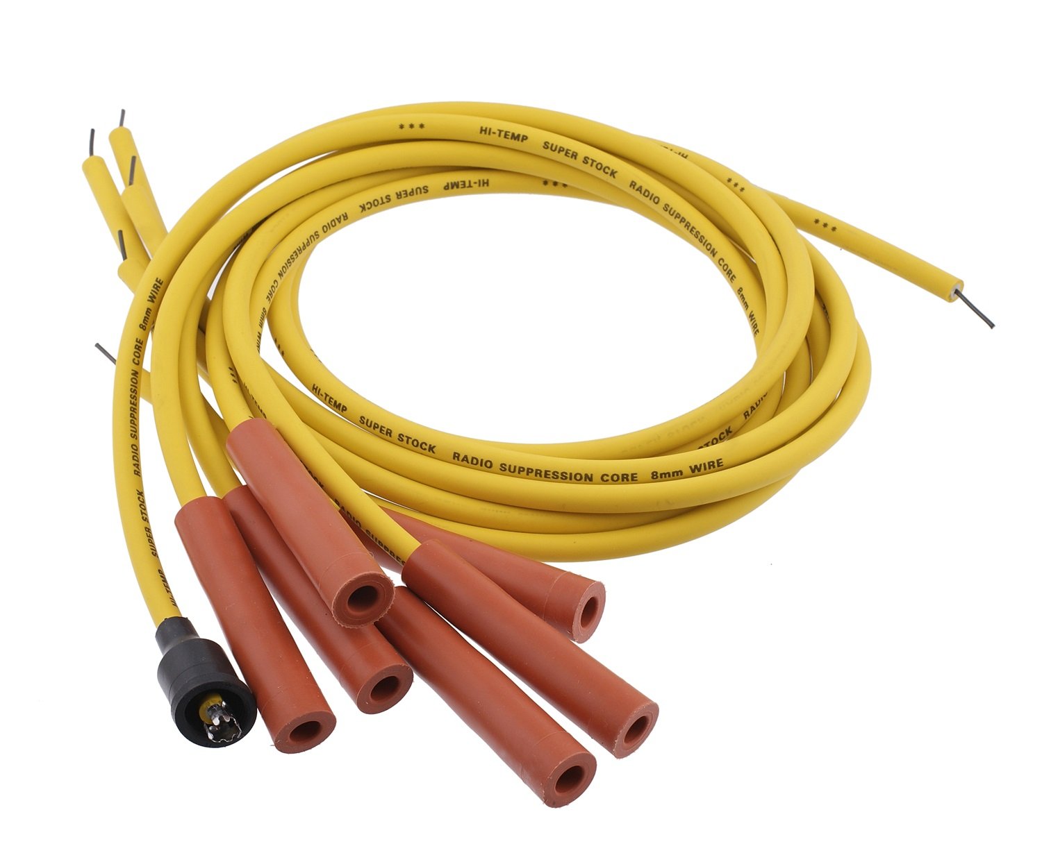 Accel 4021acc Superstock 8mm 4000 Series Yellow Graphite Spark Plug Wire Set
