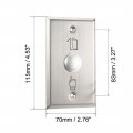 Uxcell Door Release Button Push To Exit Resettable No Nc Com Switch For Access Control Panel 115mmx70mm 36v 3a Stainless Steel
