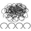 80pcs Round Wire C-clips 70mn Carbon Structural Steel Internal Snap Rings Retaining For 30mm Hole Black 