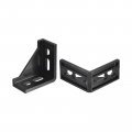 Uxcell 4set Inside Corner Bracket Gusset Kits 58x58x29mm 3060 Angle Connector For European 3030 Series Aluminum Profile Black
