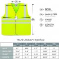 Neiko 53956a High-visibility Safety Vest With Reflective Strips For Emergency Construction And Use Neon Yellow Medium