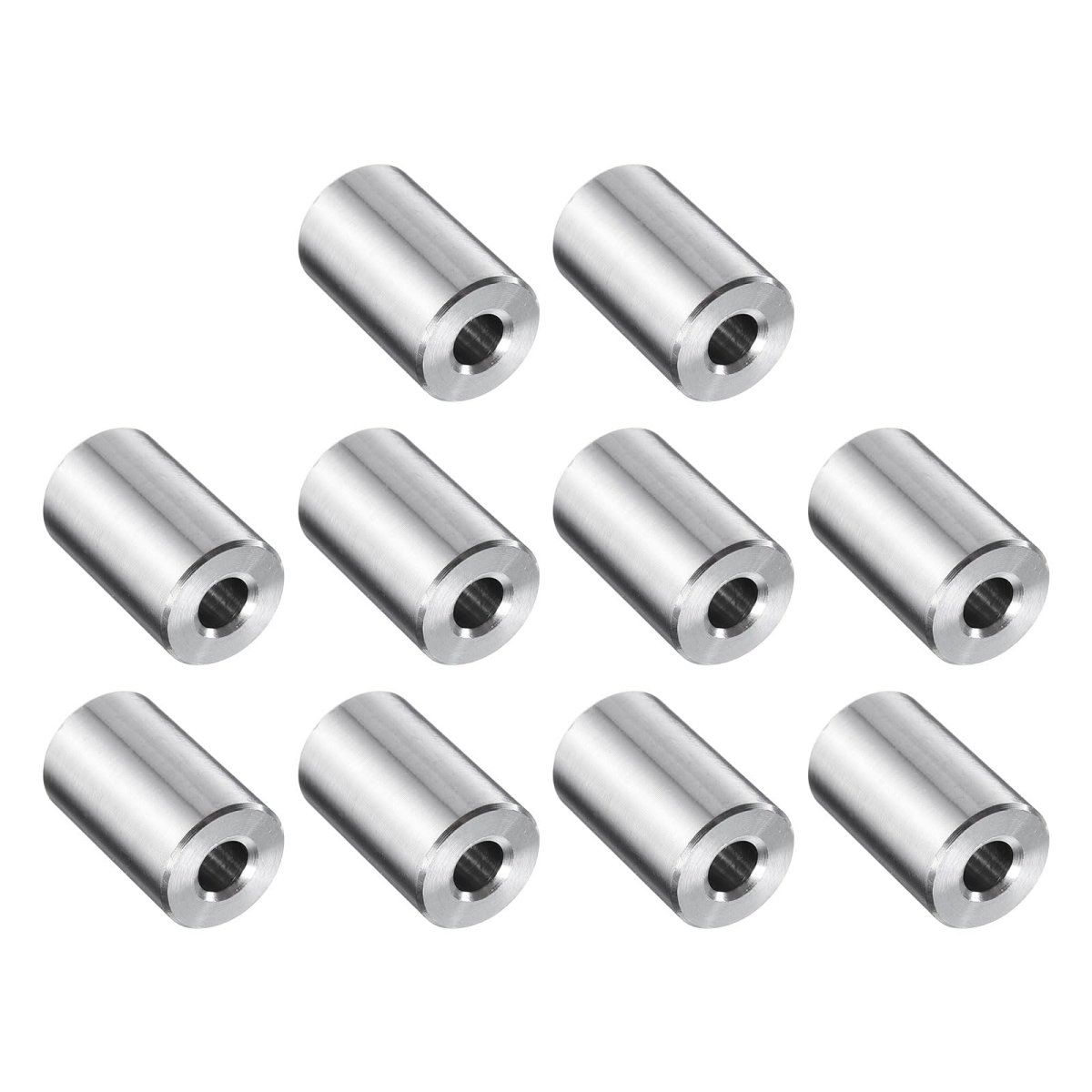10 Pcs Stainless Steel Spacer 4 Bore X 5 8 Od Length Screw Bushing Plain Finish Round Metal For 1 Screws Bolts And Rods