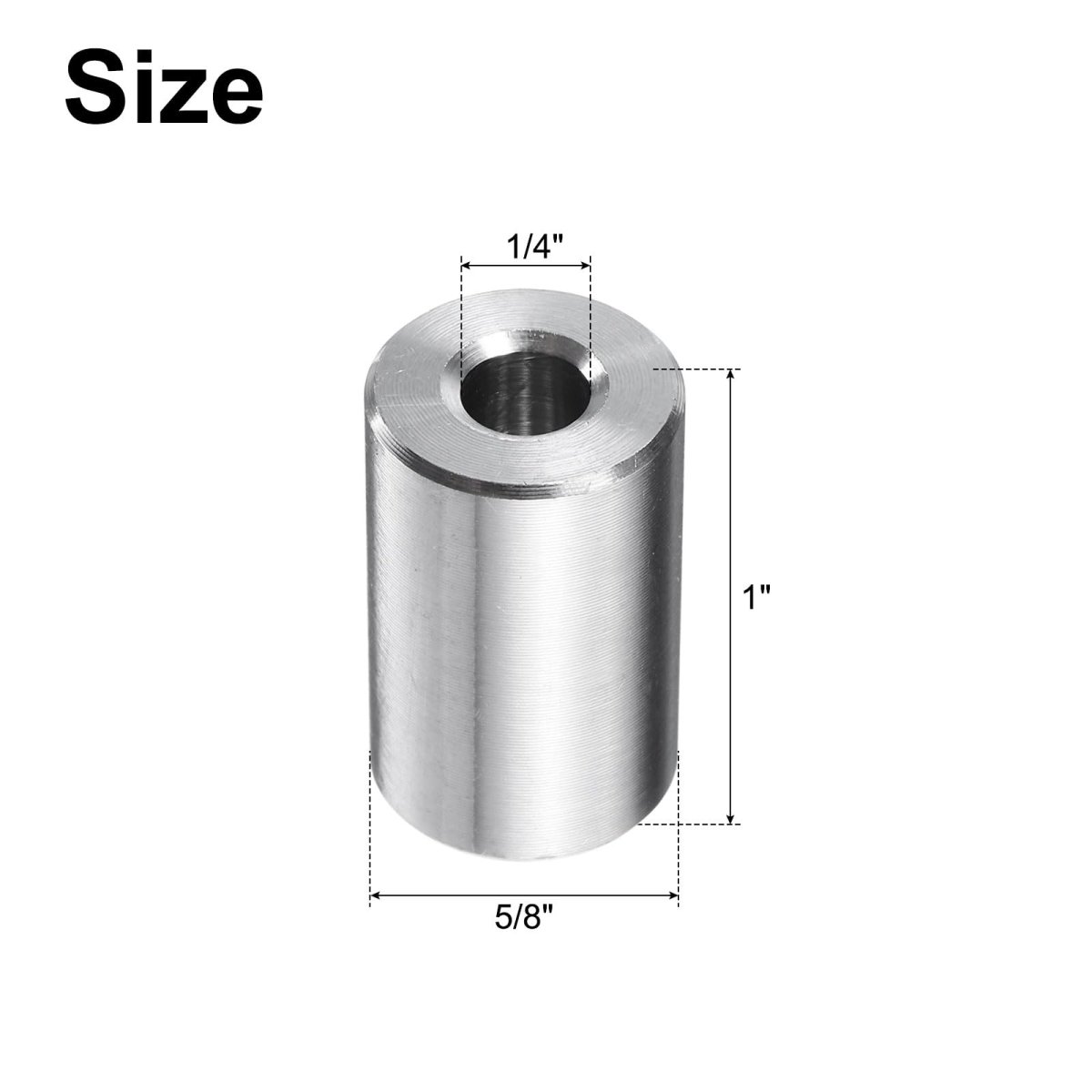 10 Pcs Stainless Steel Spacer 4 Bore X 5 8 Od Length Screw Bushing Plain Finish Round Metal For 1 Screws Bolts And Rods